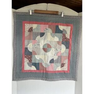 Lovely Pink / Blue Square‎ Patch Wall Hanging 25.5" x 25.5" Home Wall Decor